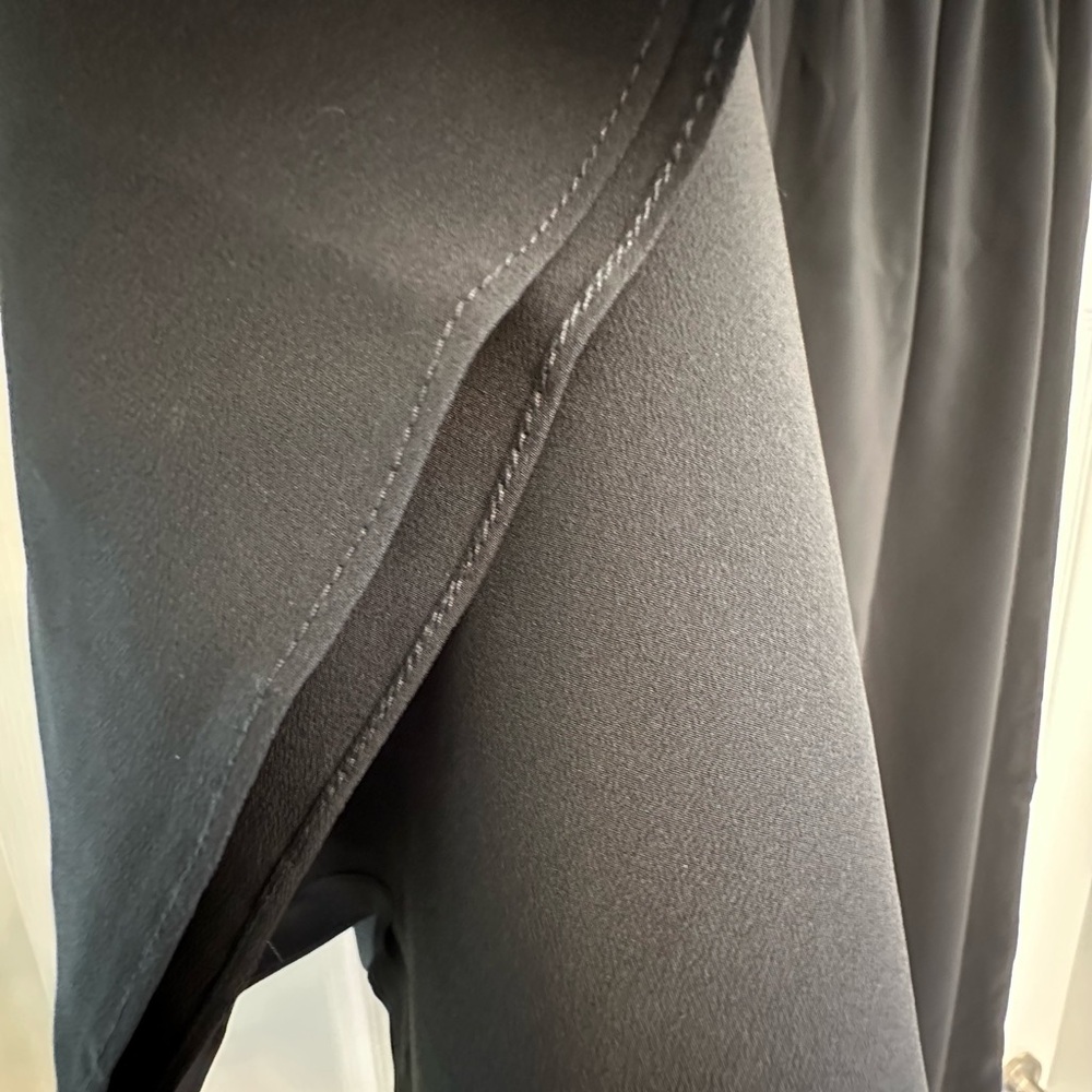 Rosamosario 100% Silk Crepe Palazzo Trousers Black Silk Palazzo Pajama Pant - Picture 7 of 14